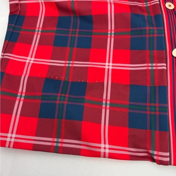 Gretchen Scott Designs Red and Blue Plaid Long Sleeve Dress - Picture 13 of 16